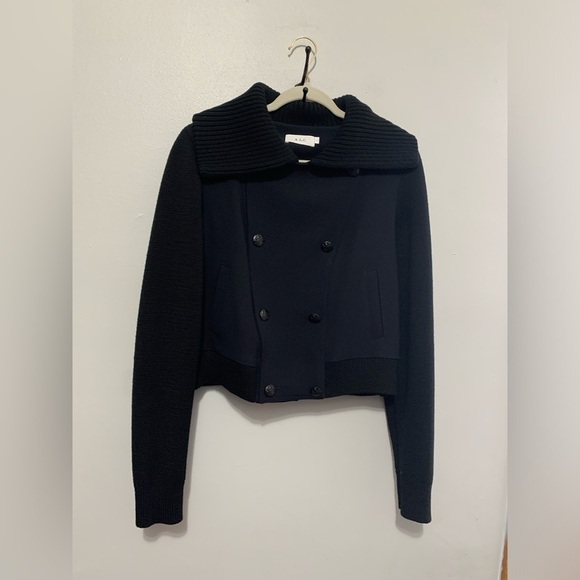 A.L.C. Bryant Merino Wool Blend Jacket in Black size L - Picture 12 of 16
